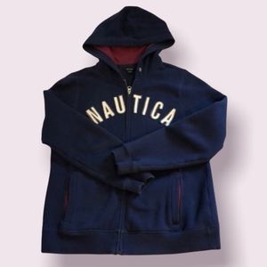 Nautica Women’s  Thick and Cozy Navy Full Zip Hoodie.